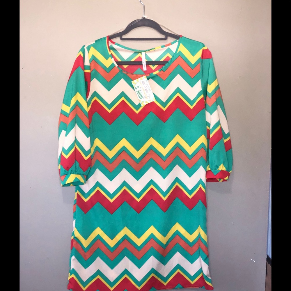 My Story- vintage boutique chevron dress